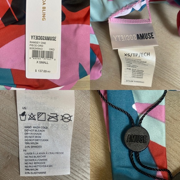 AMUSE SOCIETY • NEW! Ramsey One Piece Swimsuit - Orchid - Size XS - Picture 12 of 16